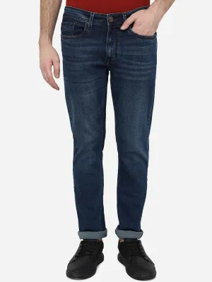 Navy Blue Washed Straight Fit Jeans | JadeBlue