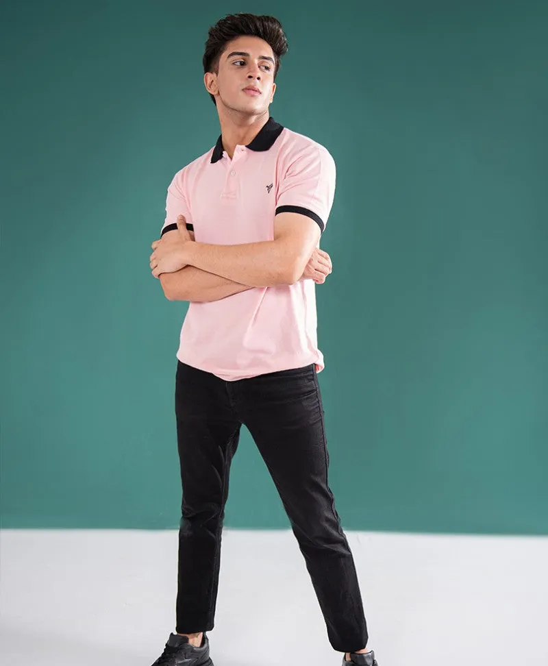 Pink with Black POLO