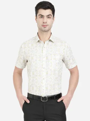 Pista & Grey Printed Slim Fit Party Wear Shirt | JB Studio