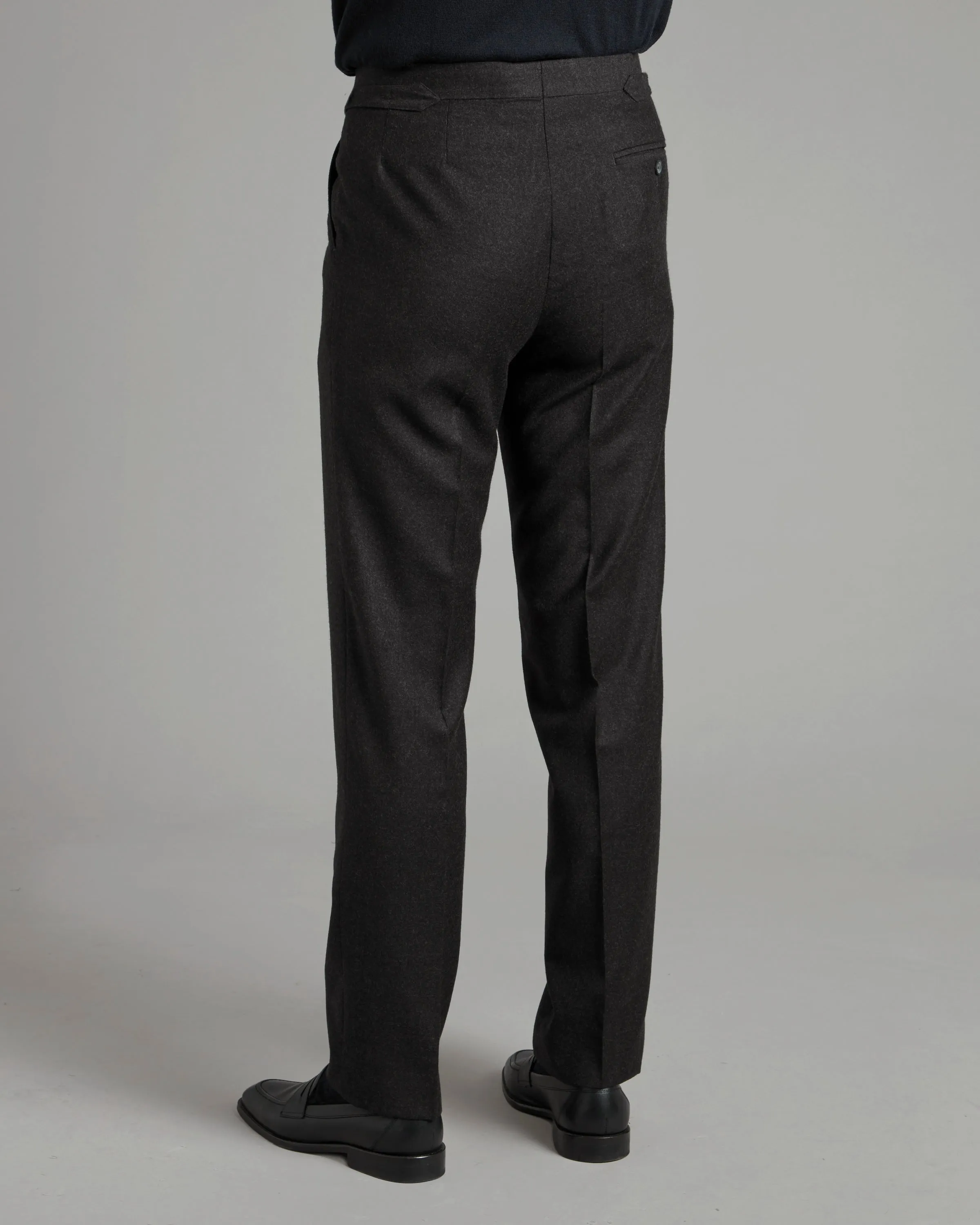 Pleated Suit Pants - Navy Flannel