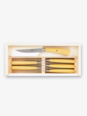 Plenum Steak Knife Set in Boxwood by Berti