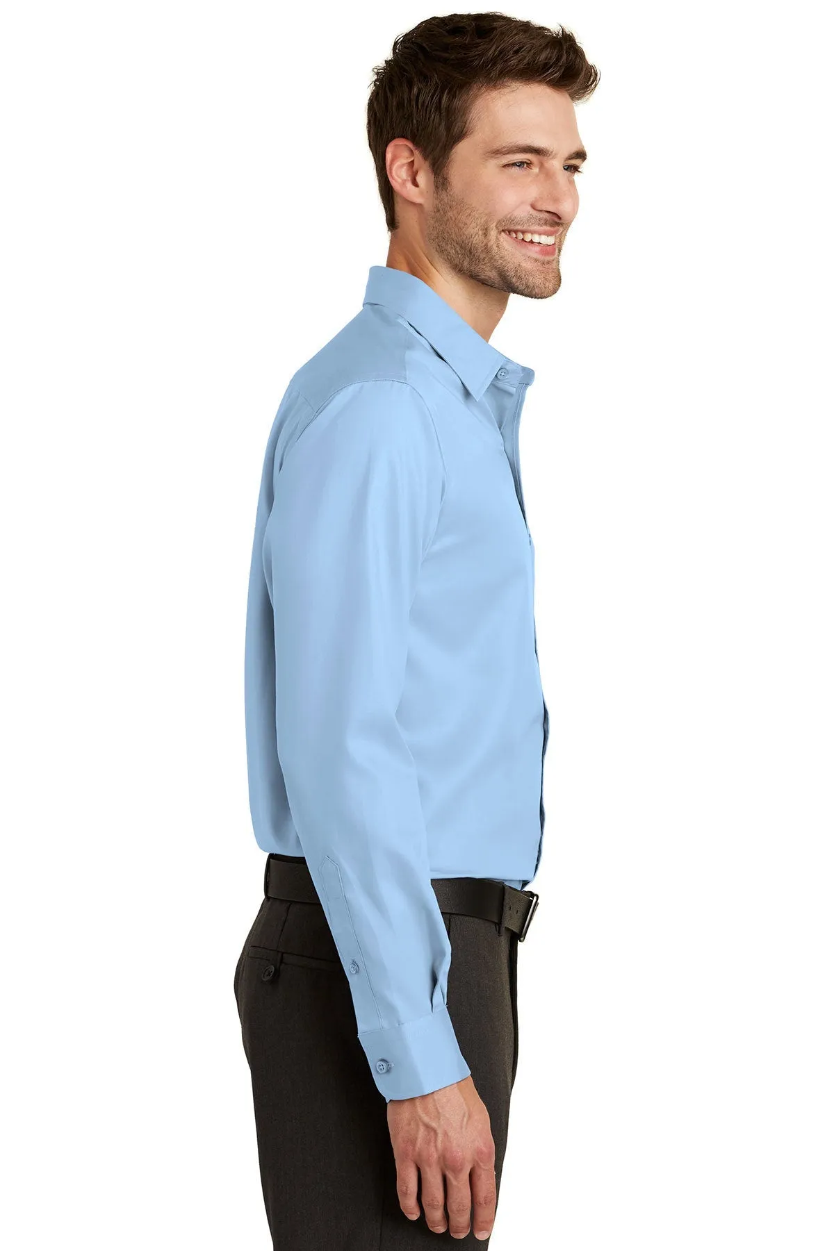 Port Authority Non-Iron Custom Twill Shirts, Sky Blue