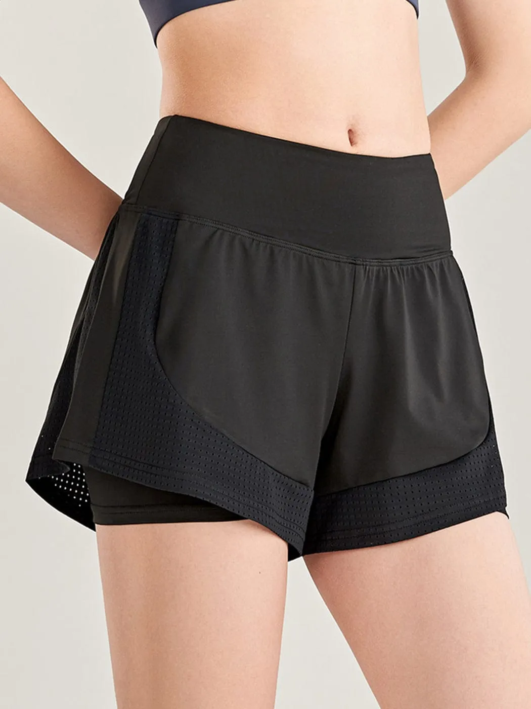 Quick Dry Loose Running Shorts 2-in-1 Gym