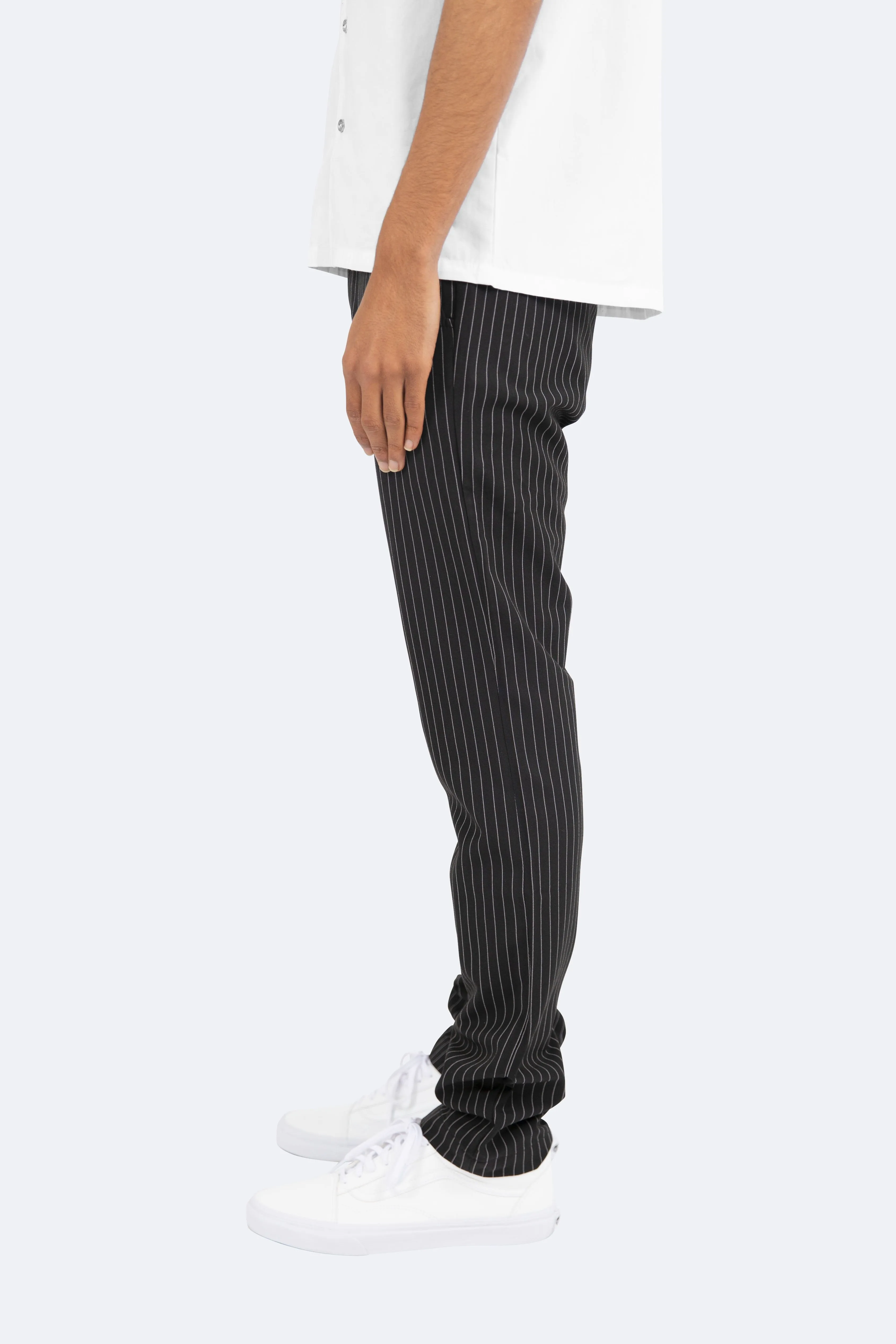 Relaxed Striped Pants - Black/White