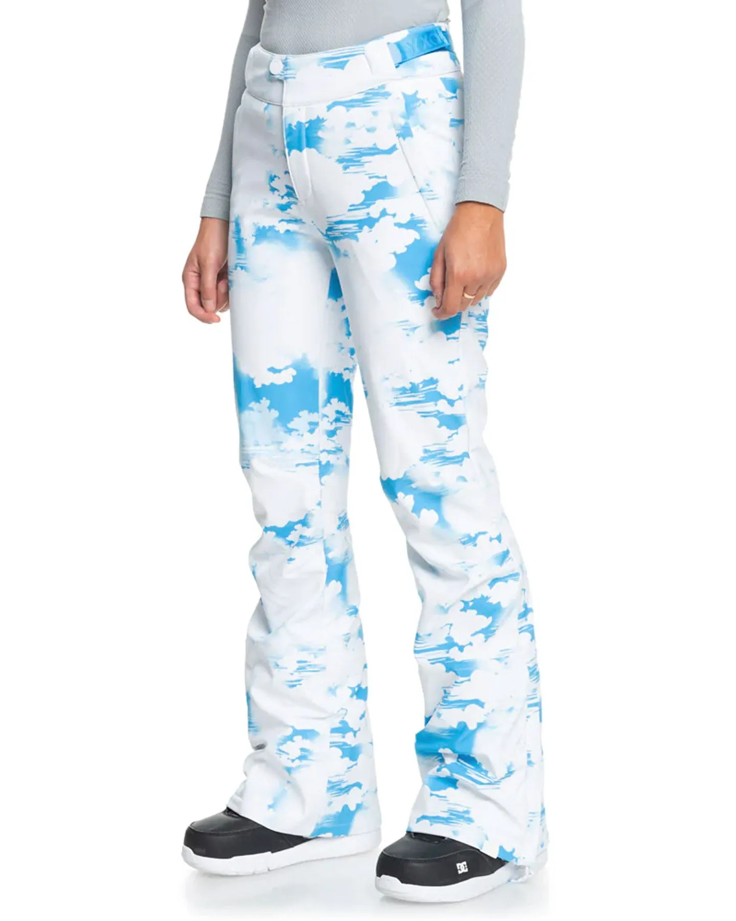 Roxy Women's Chloe Kim Technical Snow Pants - Azure Blue Clouds