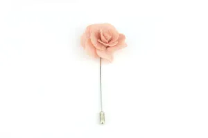 Salmon Flower Lapel Pin