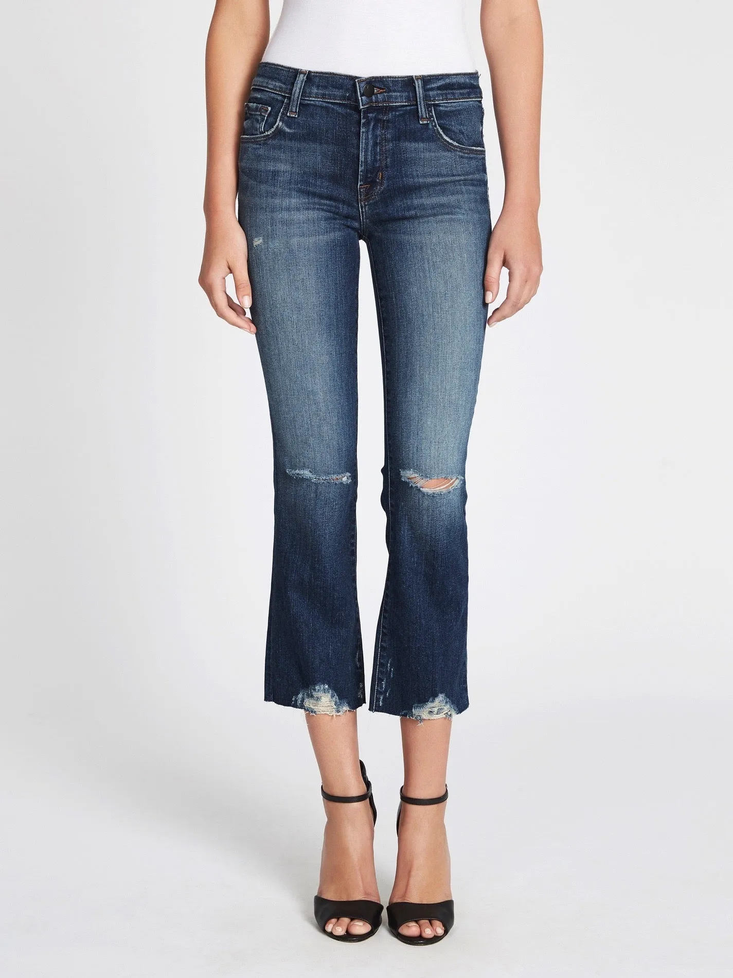 Selena Mid Rise Crop Boot Jean