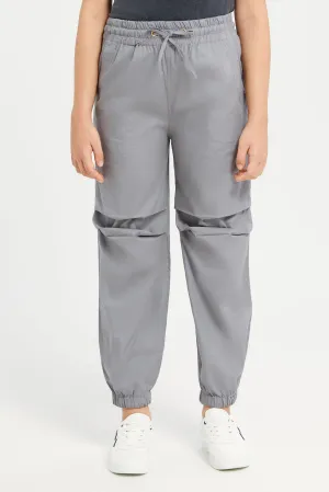 Senior Girls Grey Casual Trousers