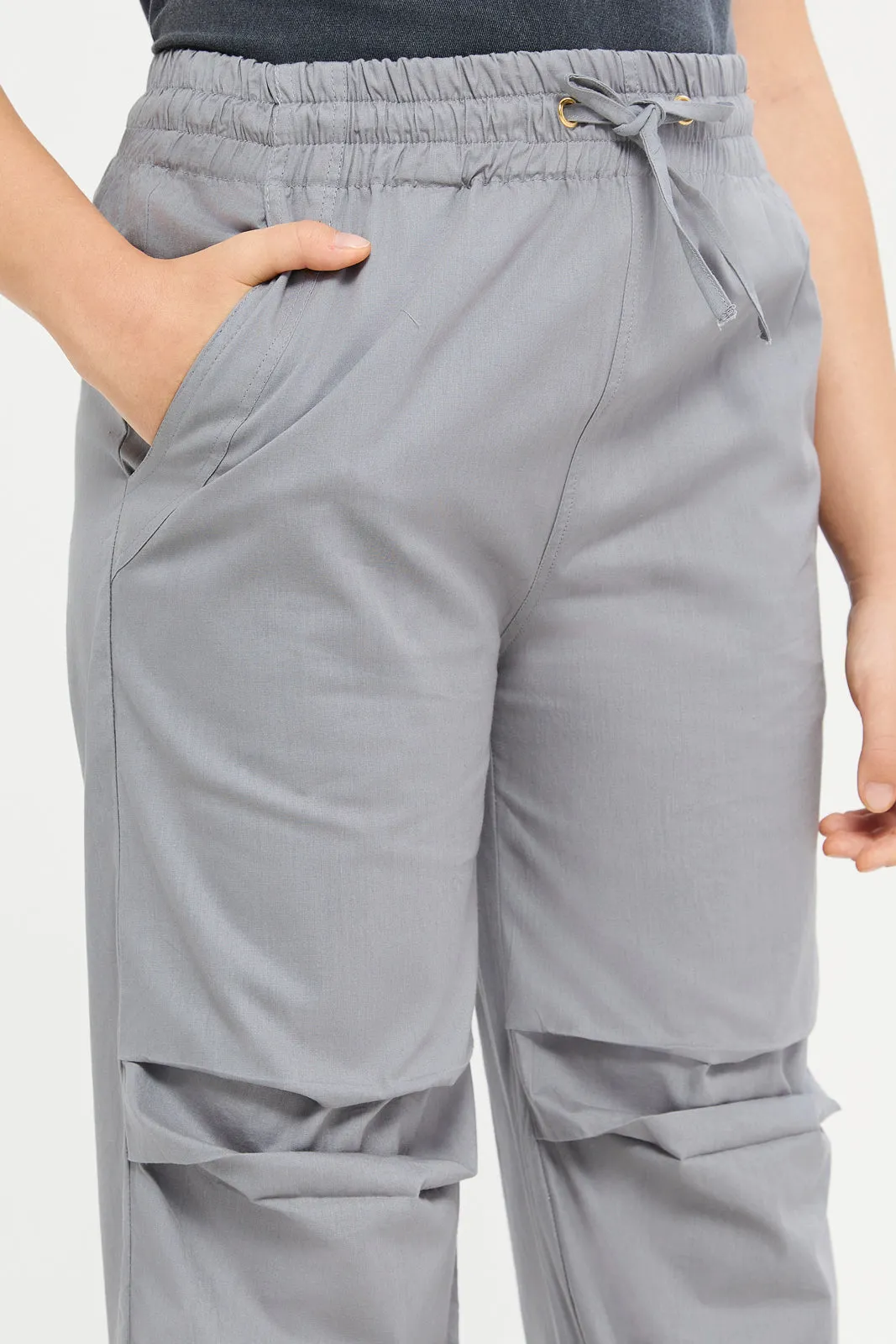 Senior Girls Grey Casual Trousers