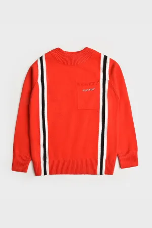 Sleeve Stripe Boys Sweater