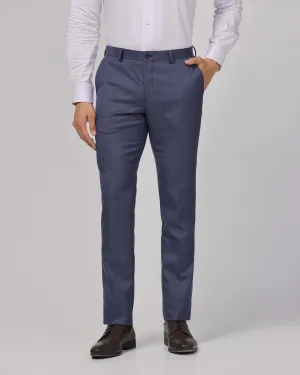 Slim Fit B-91 Formal Navy Textured Trouser - Zing