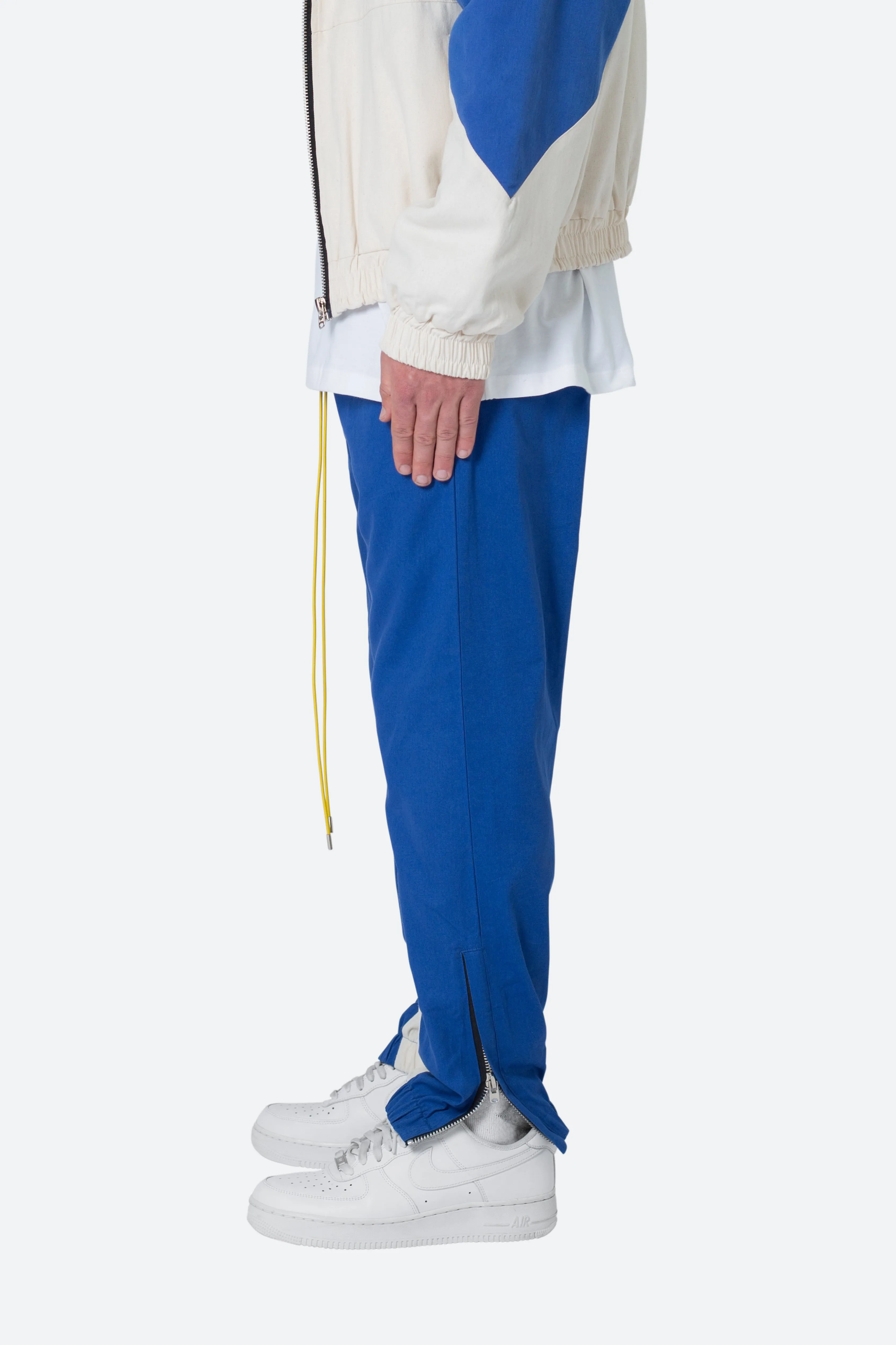 Twill Racing Pants - Blue/Natural