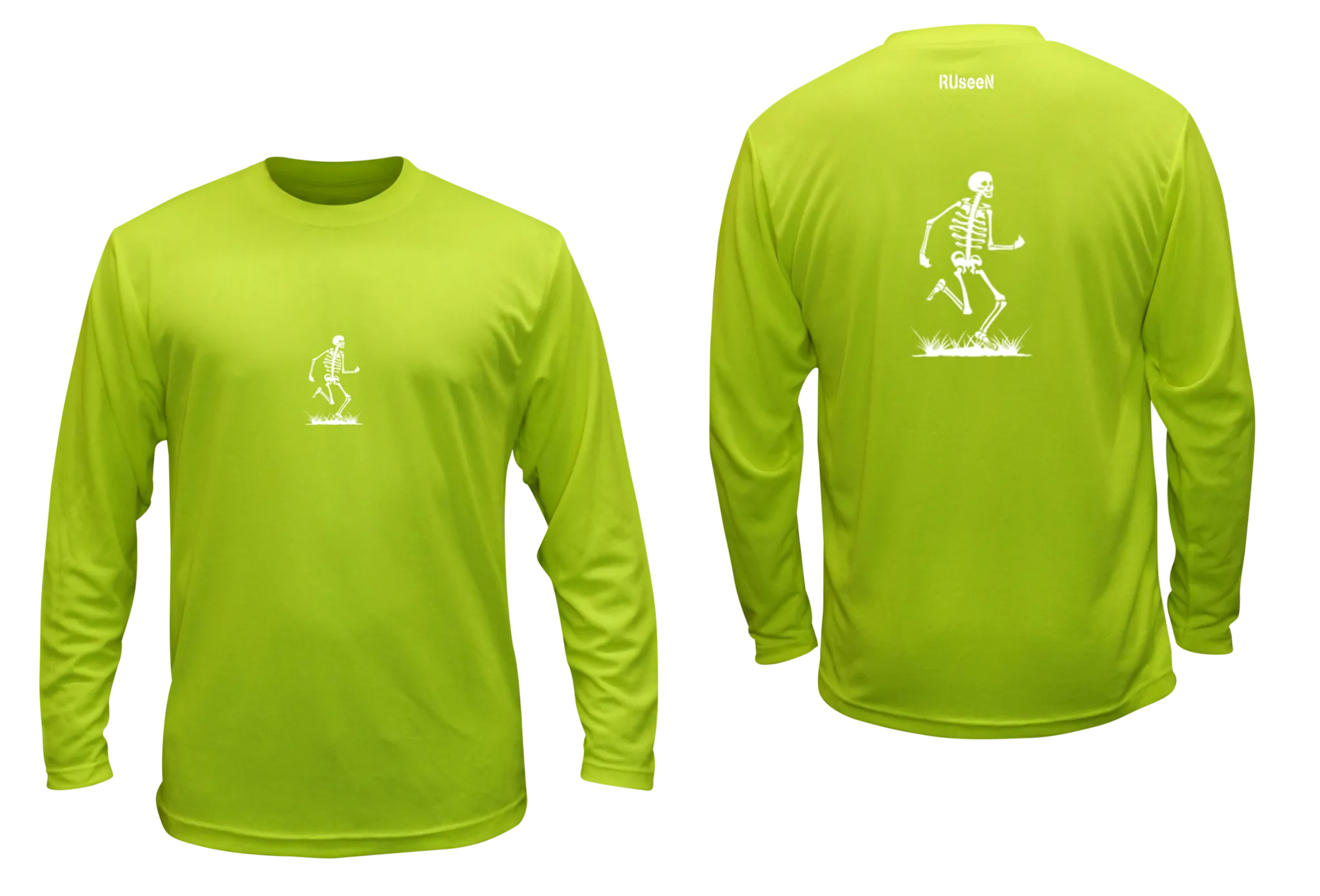 Unisex Reflective Long Sleeve - Skeleton - Overstocks