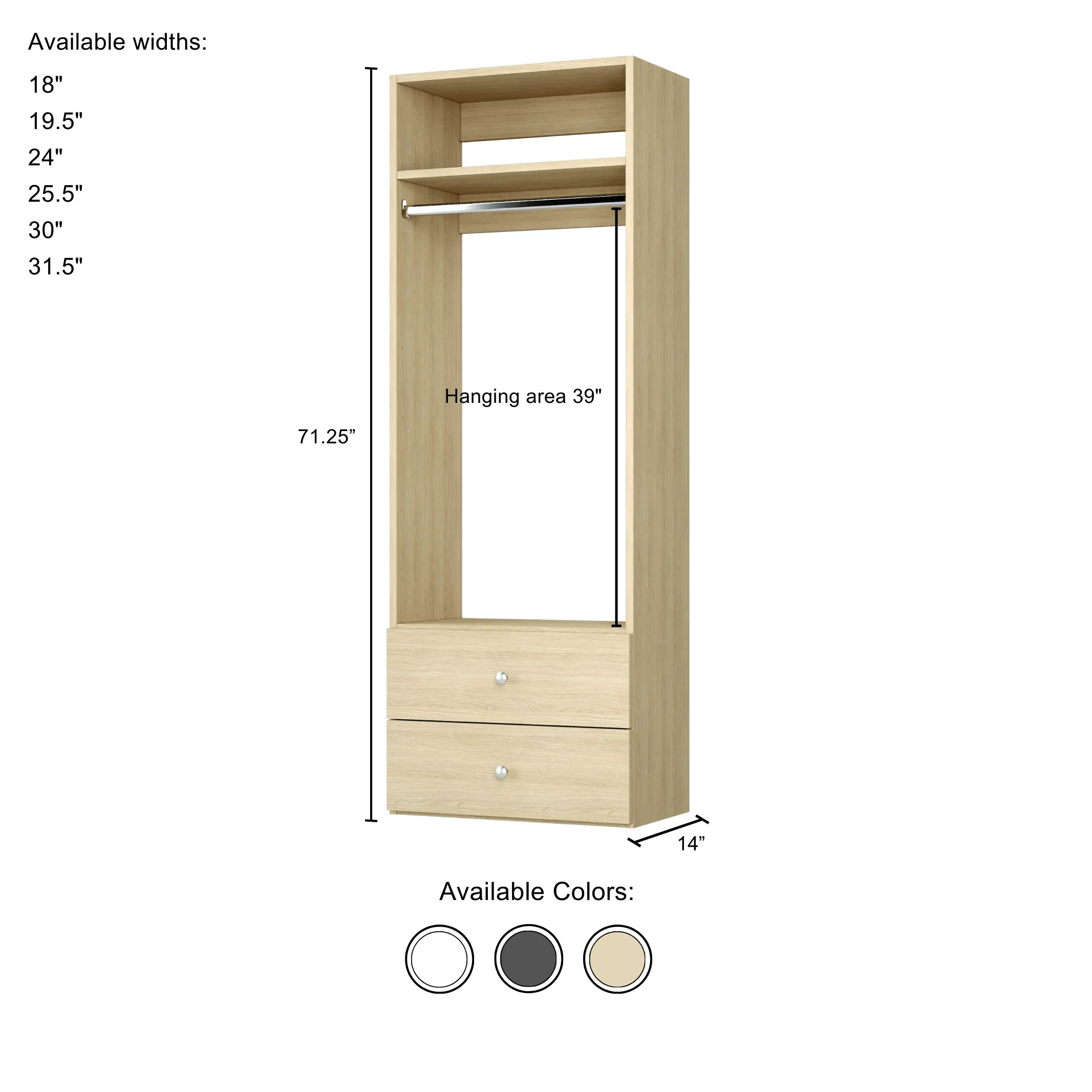 Vista Hanging Tower w/ Drawers