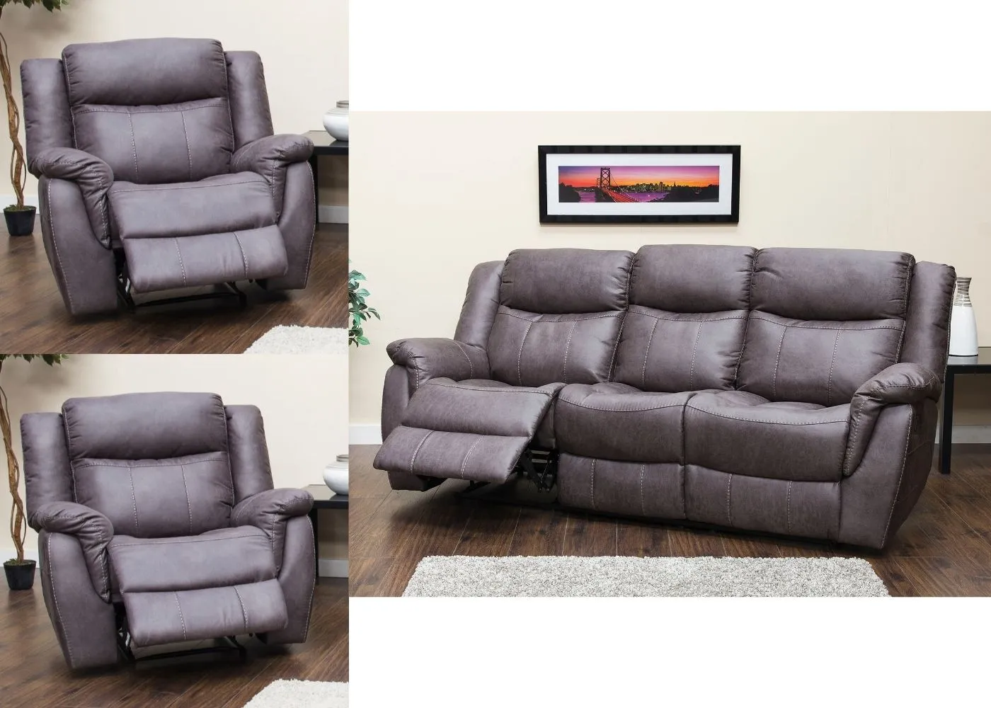 Walton Fabric Fully-Reclining Sofa Range by Sofahouse - Comfortable and Stylish Sofa