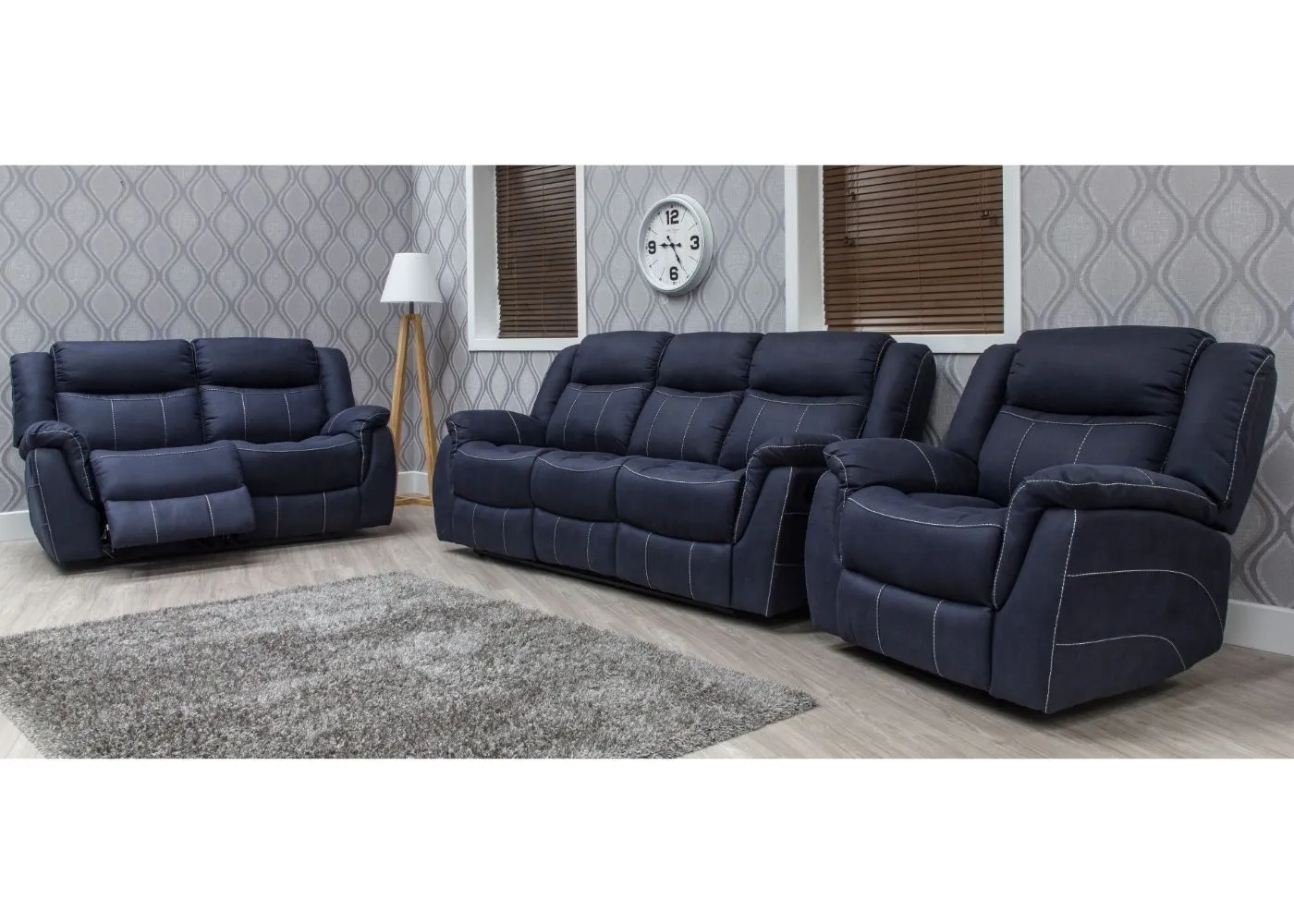 Walton Fabric Fully-Reclining Sofa Range by Sofahouse - Comfortable and Stylish Sofa