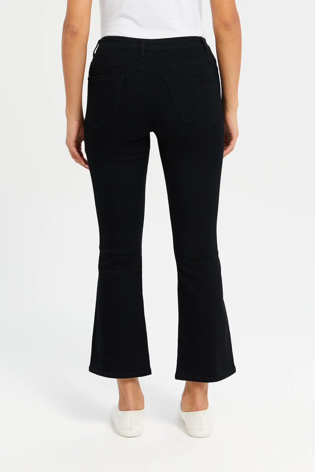 Women Black Flared Jeans