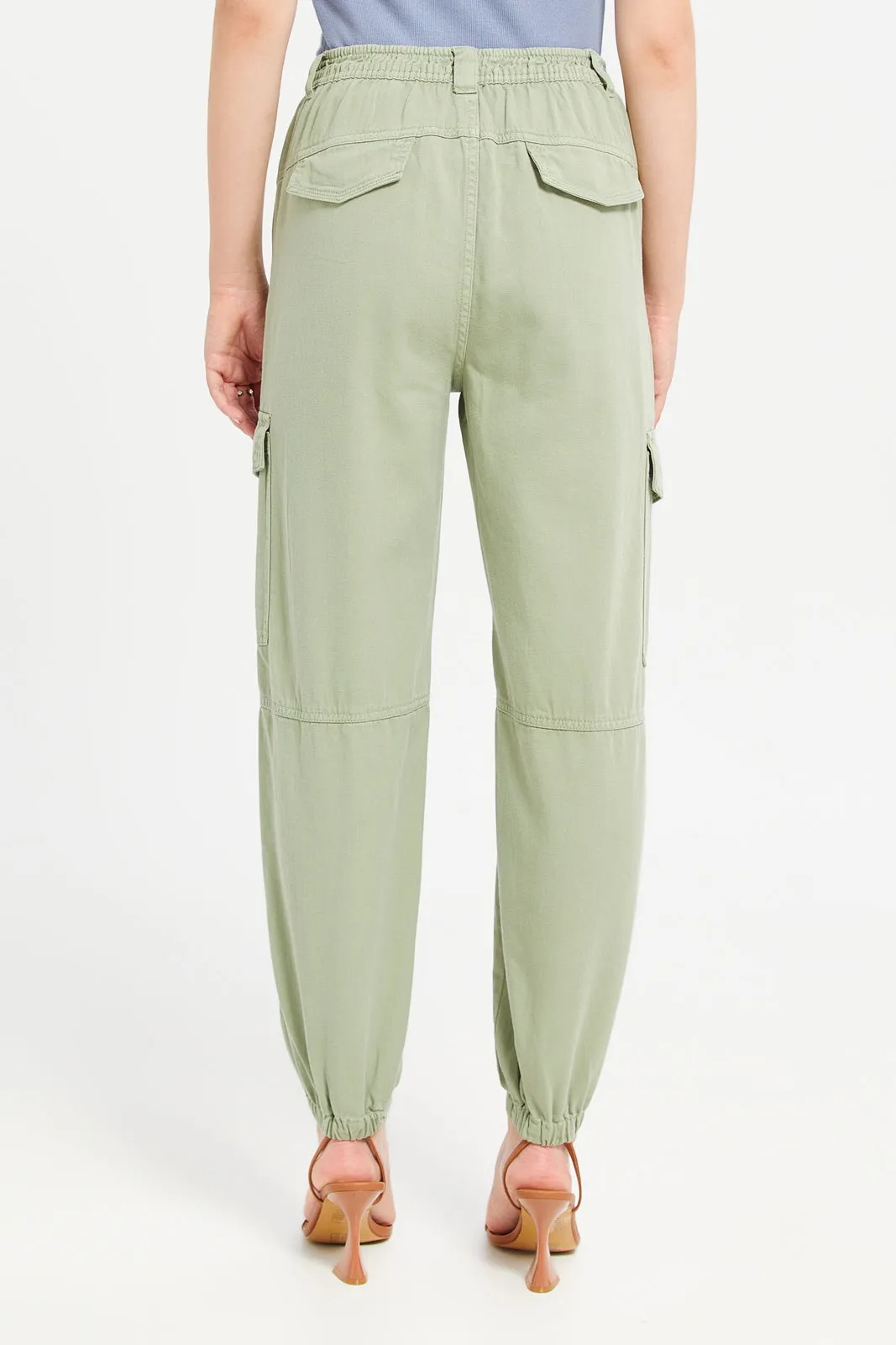 Women Olive Jogger Pants