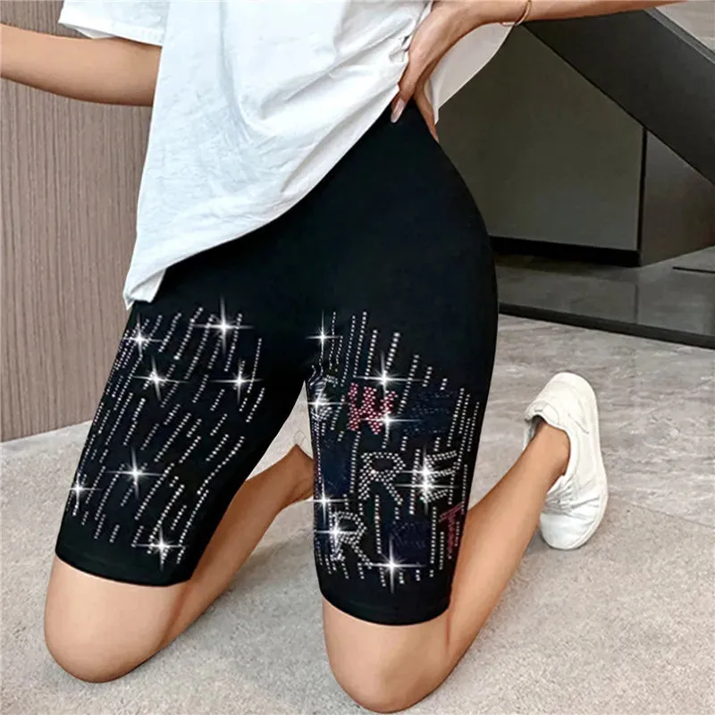 Women Thin Fitness Short Pants Ladies High-Waist Summer Shorts Bottom Biker Cycling Shorts Bodycon Streetwear female Clothing