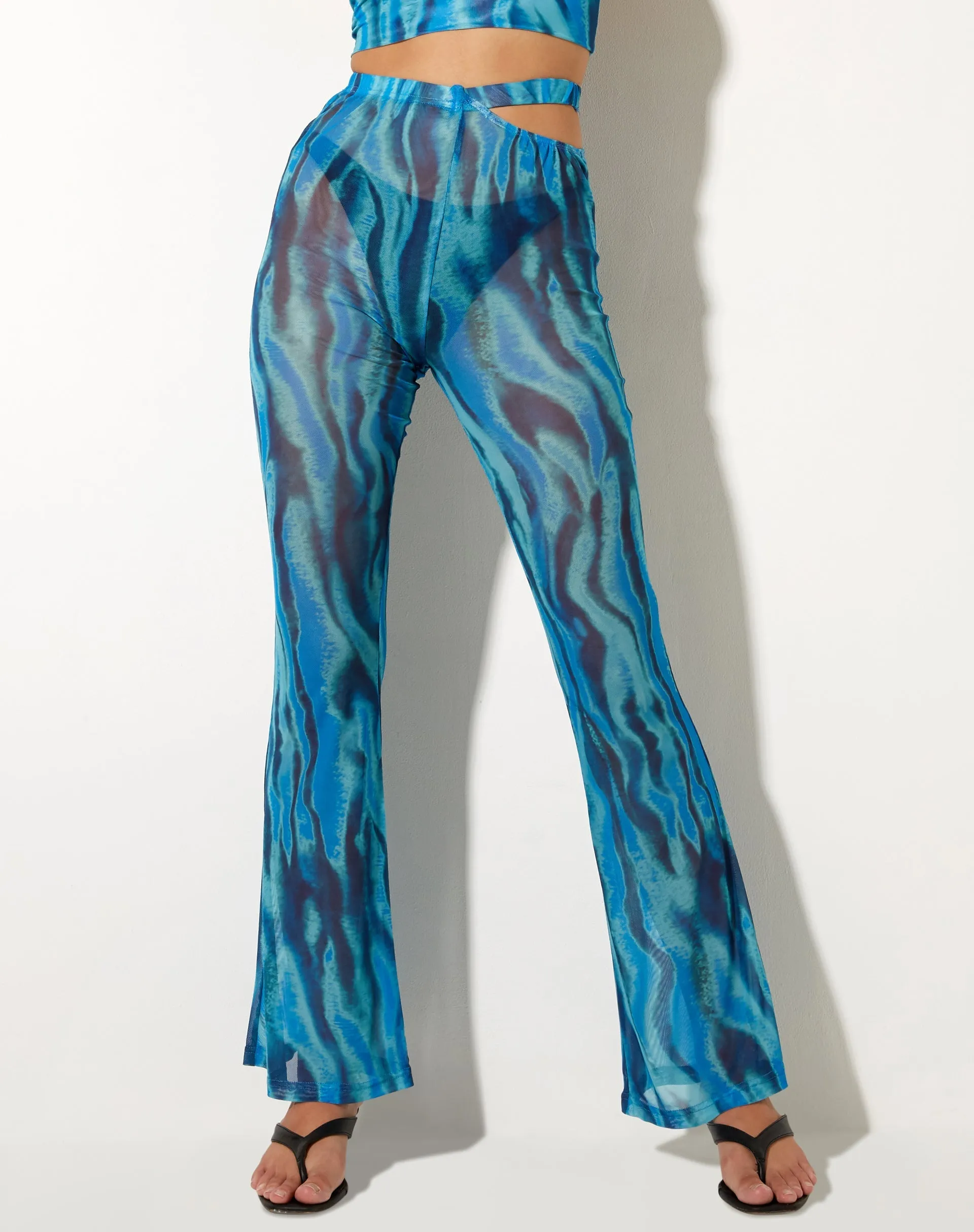 Zola Flare Trouser in Tropical Rave